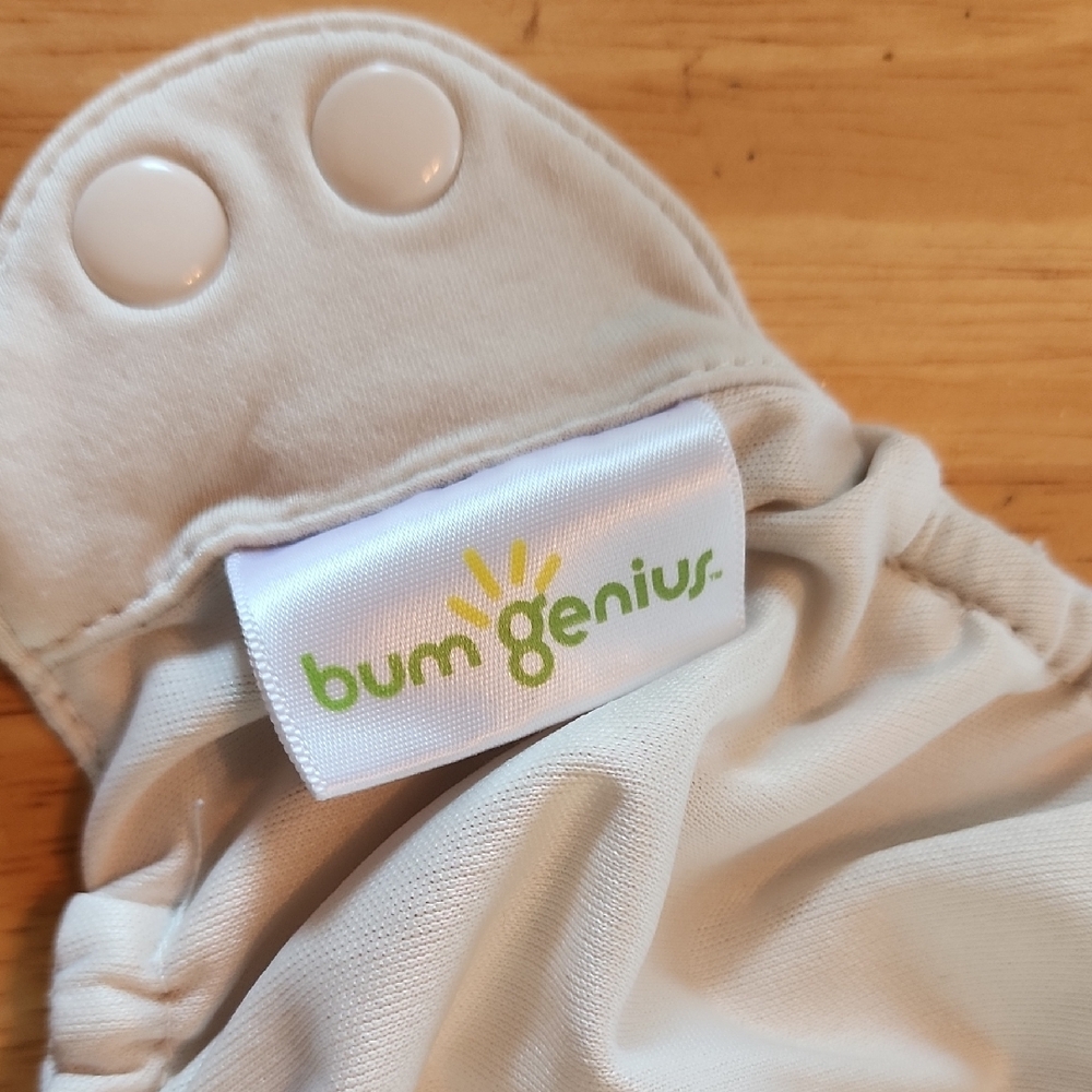 BumGenius Cream Diaper Cover - Picture 2 of 6
